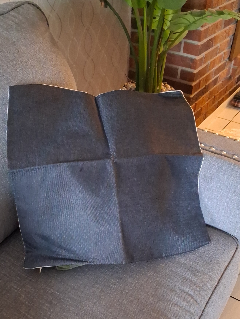 2 Pc - Black & Cream Chenile Accent Pillow Covers